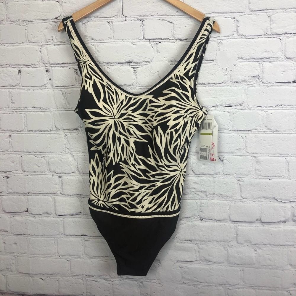 Christina One Piece Swimsuit Bust Enhancing Chocolate Brown Size 14 NWT